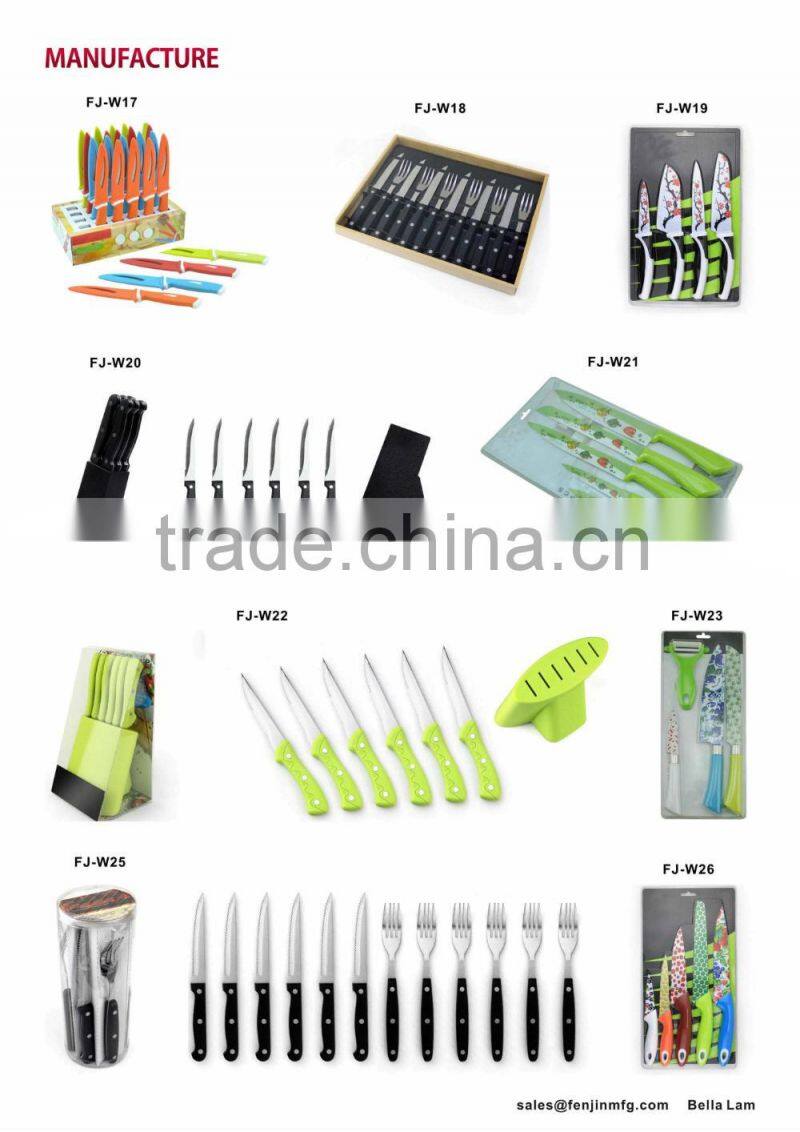 6 pcs Stainless Steel Blade Serrated Steak Knife