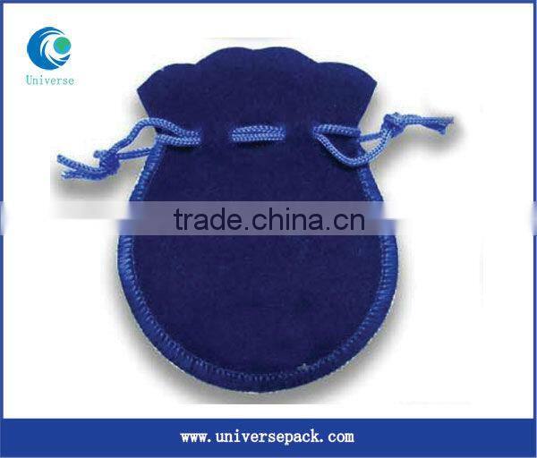 Super mini flat velvet Jewelry bag with silver cloth