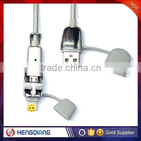 LED Light 2 in 1 Data Cable for Phones,for Android and ISO 2 in 1 USB Cable,2 in 1 Data Cable for Android and ISO Replacement