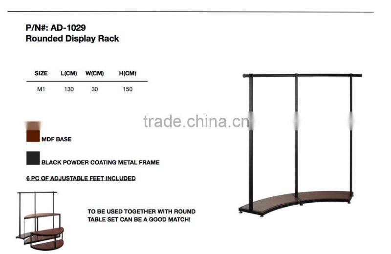 Durable Rounded Metal + MDF Clothes Display Rack for Kids