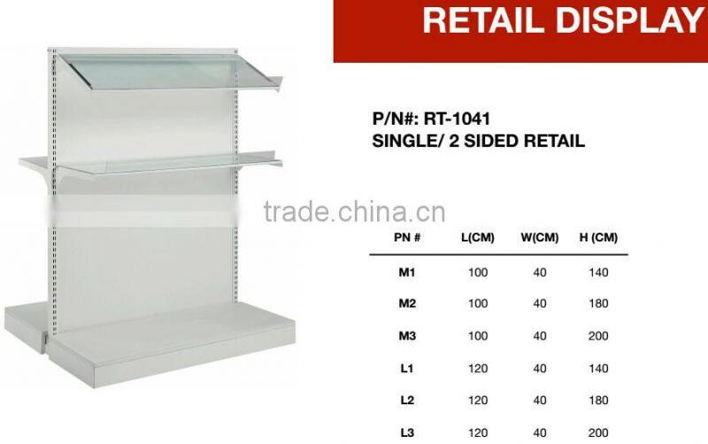 Metal Single side Retail display / Double side Retail Display / Pegoard Supermarket Shelves
