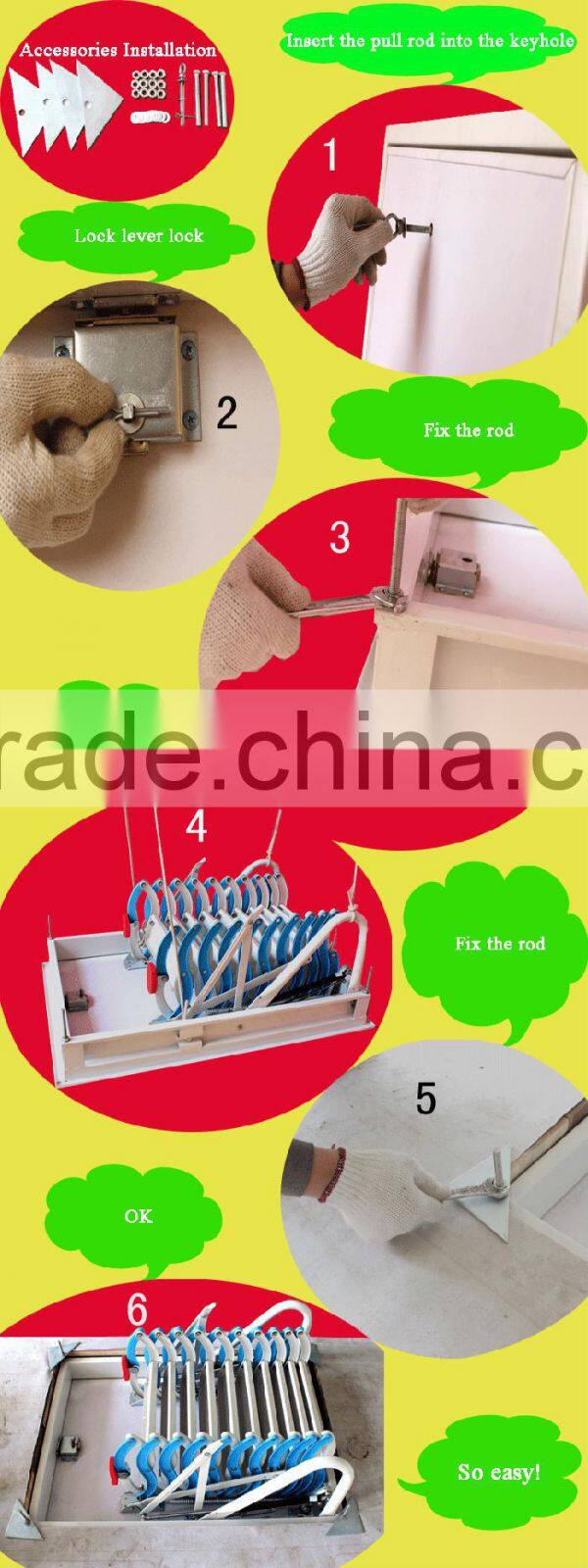 Electric remote control telescopic electric loft stair