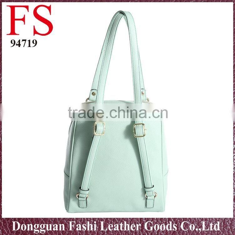 Fashion korean style Green backpack, girls pu backpack bags