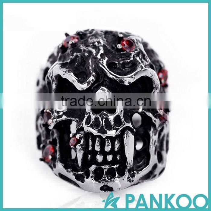 2016 Non-mainstream fashion classic retro series of various punk skull shape Thai silver and titanium unisex ring