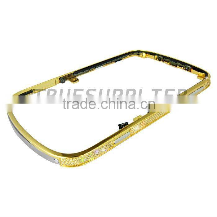 Diamond Bezel Faceplates Cover Housing Golden for Bold 9900