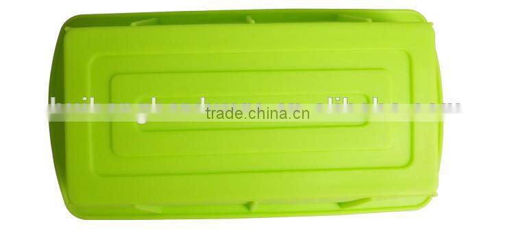 A03-19 Retangle shape green silicone cake molds/silicone loaf pan/toast mold