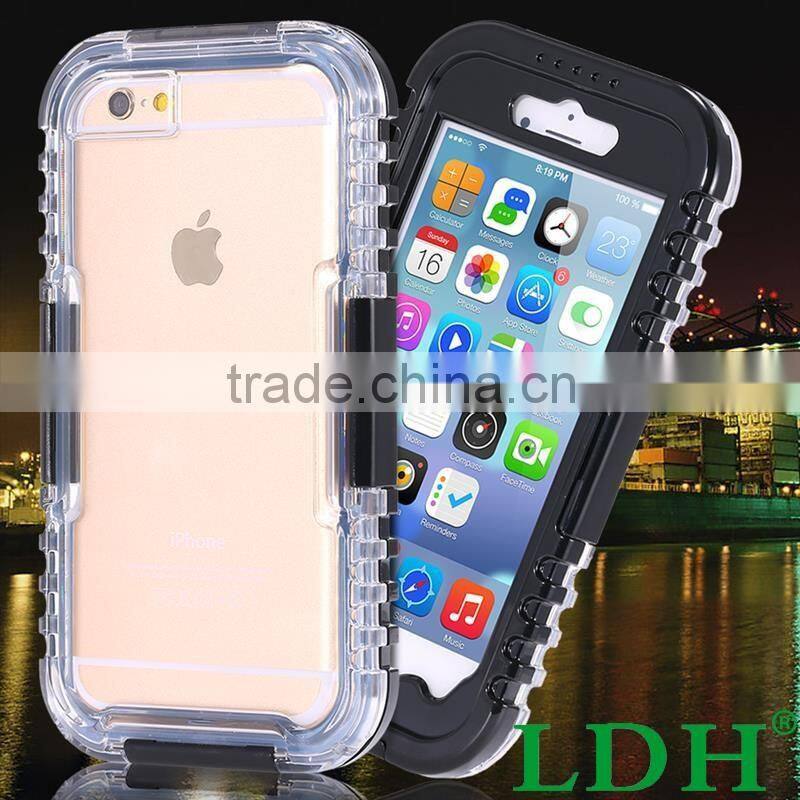 Case For Apple iphone 6 6S/6S Plus Waterproof Heavy Duty Hybrid Swimming Dive Crystal Underwater Watertight Full Clear Cover 6S+
