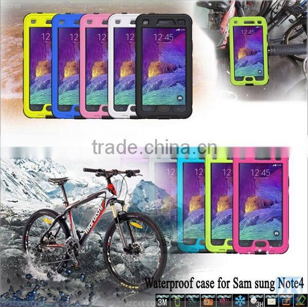Shockproof Swimming Diving Waterproof Case for Samsung Galaxy Note 4 N9100 With Button