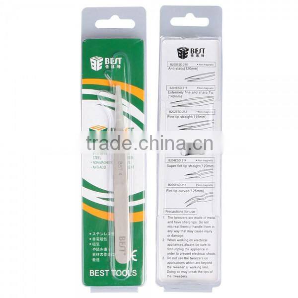 BST-4 Highly Precise Fine Point Straight Tweezer Stainless Steel