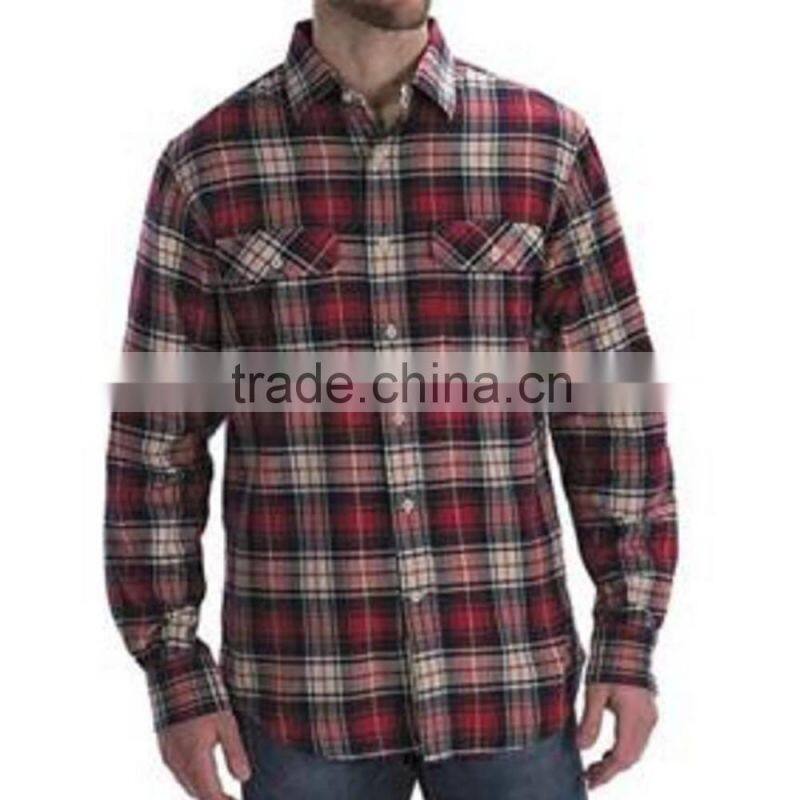 100% Cotton Casual Shirt With top quality Cotton plaid flannel Jacket Egyptian Cotton Long Sleeve Shirt