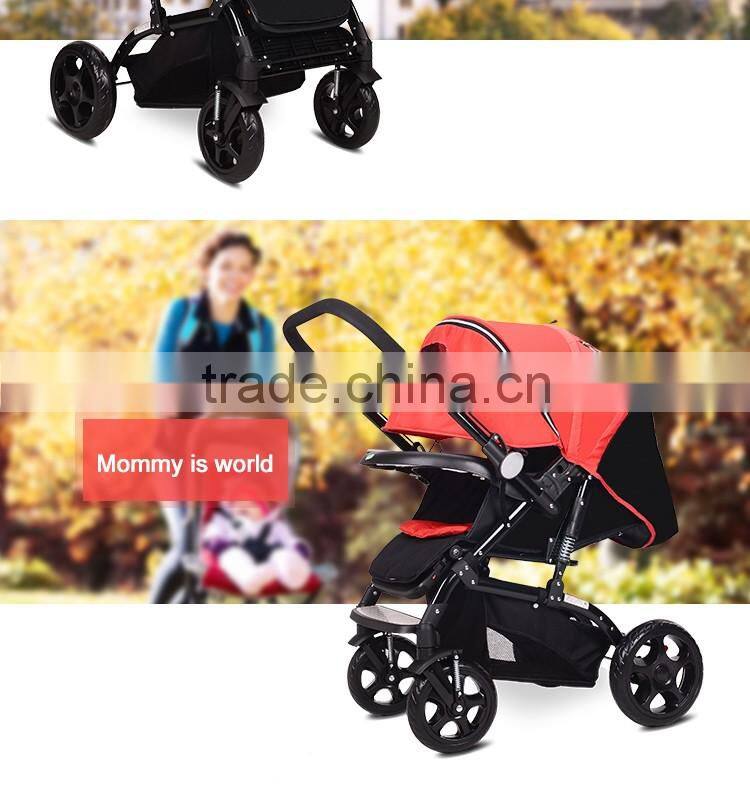 High Landscape Stroller| Baby Trolley | Pram | Carriage | Pushchair With Seat Cushion