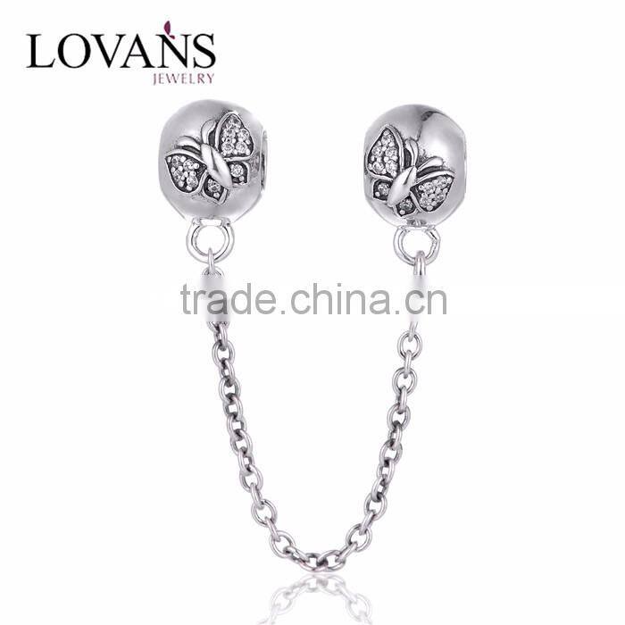 Fashionable Butterfly Pattern Design 925 Sterling Silver Charms Bracelet