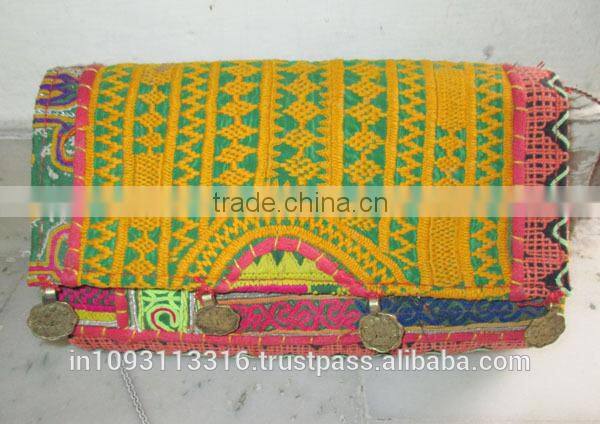 Indian hand embroidered Vintage banjara Envelop Clutch Bag indian ethnic clutch bag
