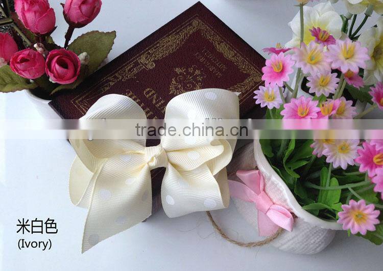 Polka Dots Baby Bow Ties Grosgrain Ribbon Baby Hair Bow