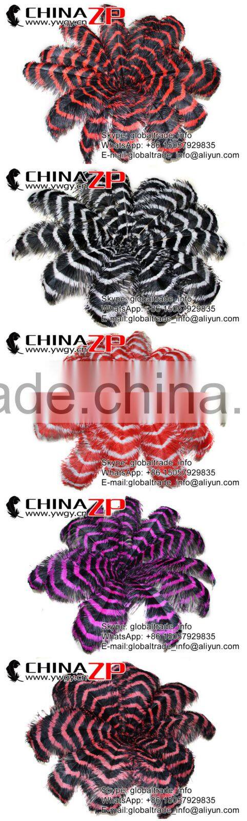 ZPDECOR No.1 Supplier in China Size From 6''-8'' Factory Exporting Popular Dyed MIx Colors Ostrich Feathers Plume for Decoration