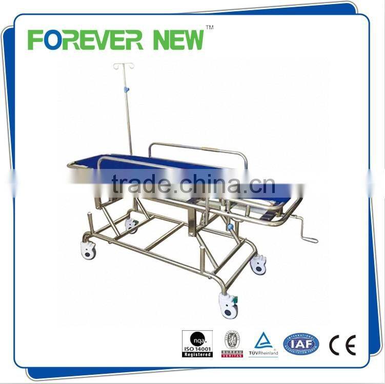 YX-2 S.S manual crank Emergency Patient trolley/ stretcher