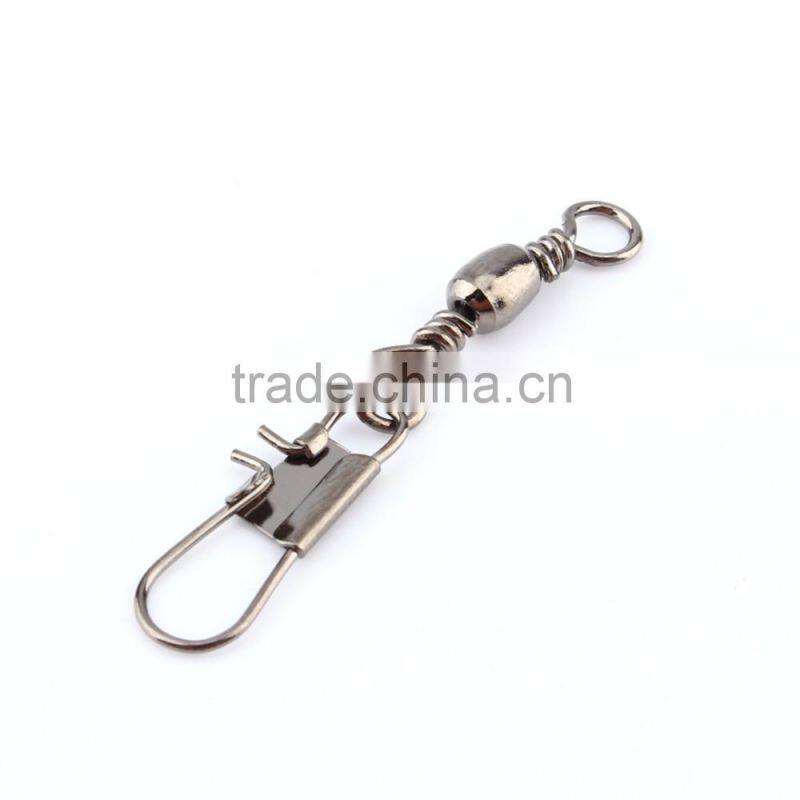 Interlock Snap Ball Bearing Swivel Rolling Solid Rings Fishing Connector #8 3.5CM Length Ocean Boat Fishing Hooks