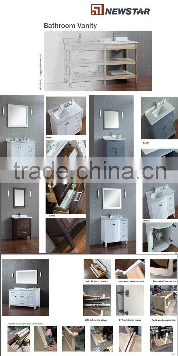 Hotel motel vanity with solid wood