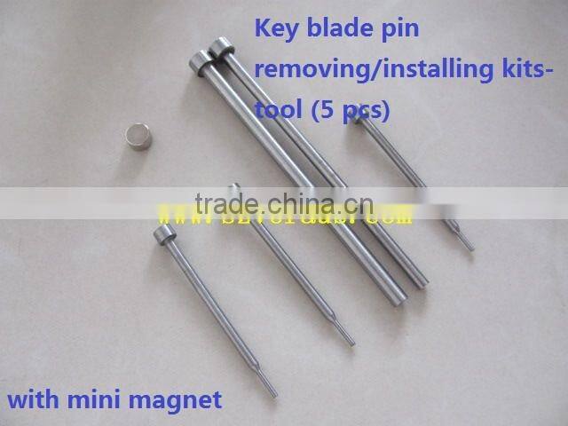 Key blade pin removing/installing kits-tool (5 pcs) with mini magnet