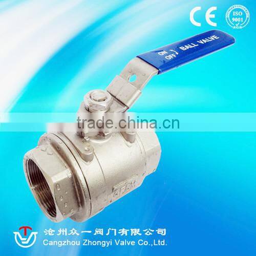 manufacturer of stainless steel 2pc thread ball valve