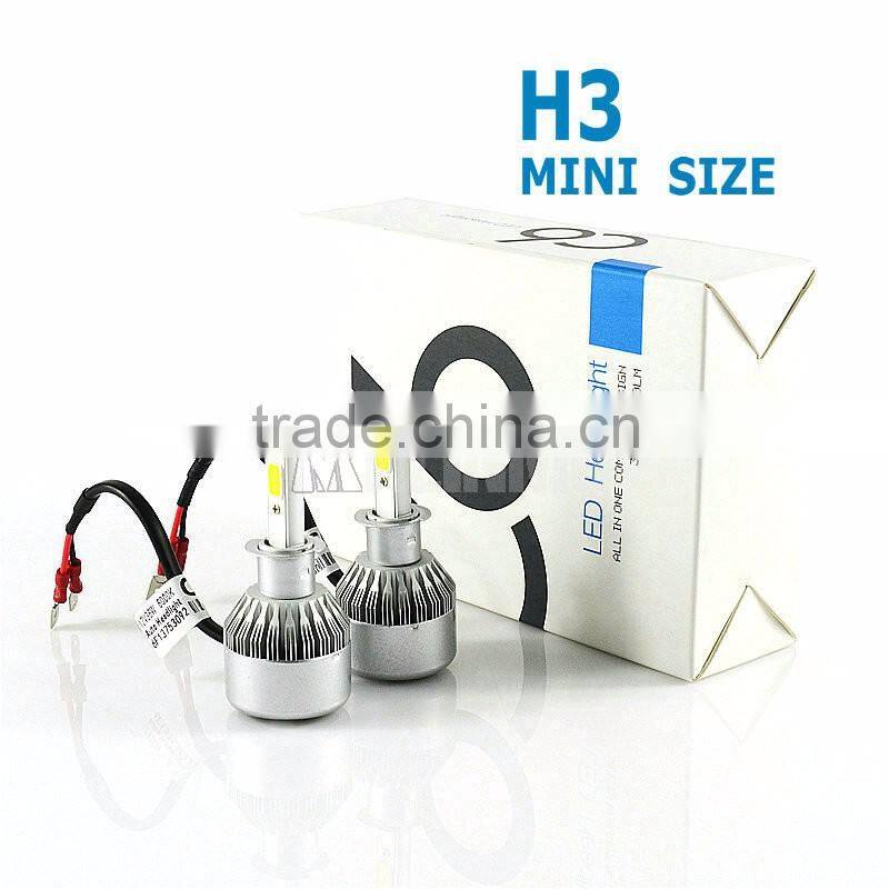 New 12V 36W 3800LM Auto headlamp Car h3 led headlight bulbs Replacement for halogen bulb