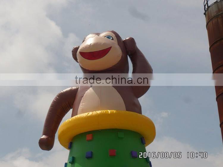 monkey inflatable mini climbing wall for kids and children play games