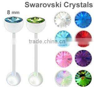 Flexible transparent eyebrow retainer ring accessory body piercing jewelry