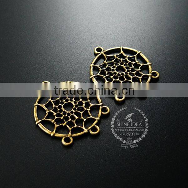 28*33mm vintage style antiqued bronze Indian dream catcher net spider meb DIY pendant charm supplies findings 1810420