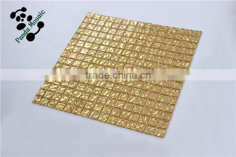 SMG11 Gold Glass Mosaic for Swimming Pool with mosaic Melted edge Mosaic