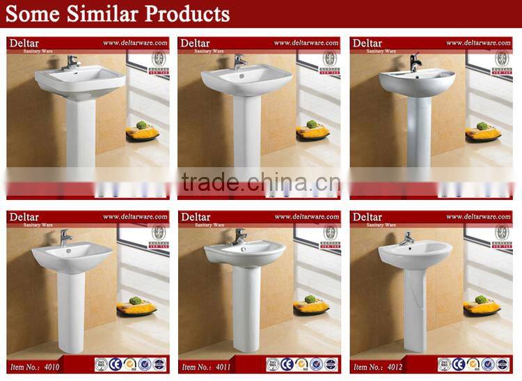 Solid surface porta pedestal wash basin ,Bathroom Ceramic Vanity Pedestal Basin