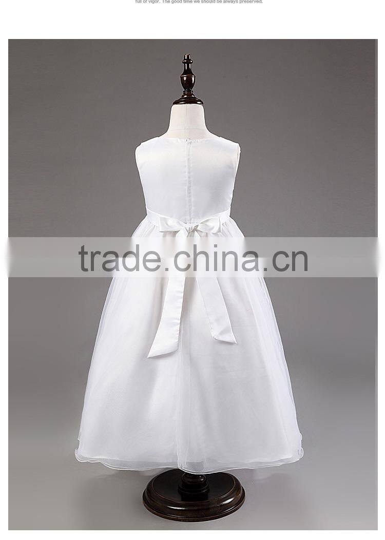 Beautiful Baby Girls Kids Wedding Princess Flower Girl Dresses Kids Wedding Party Dress Sleeveless Lace Flower Girl Dress