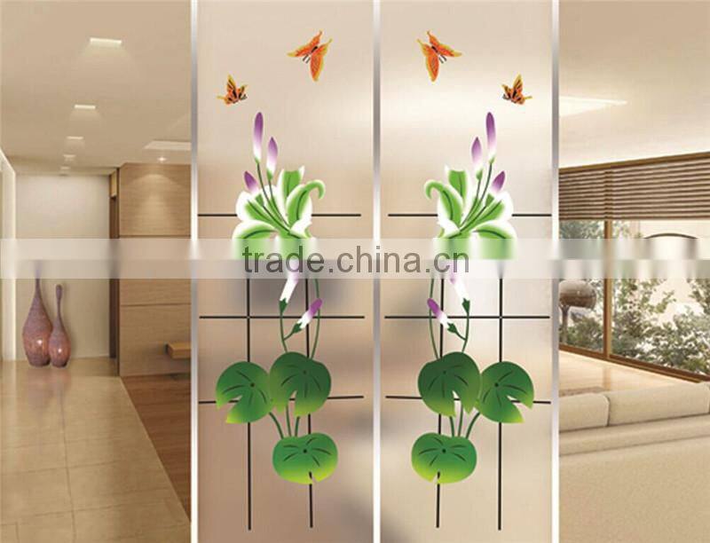 Top quality interior frosted art doors glass
