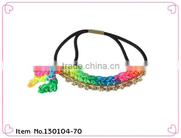 rainbow colored hair rubber bands