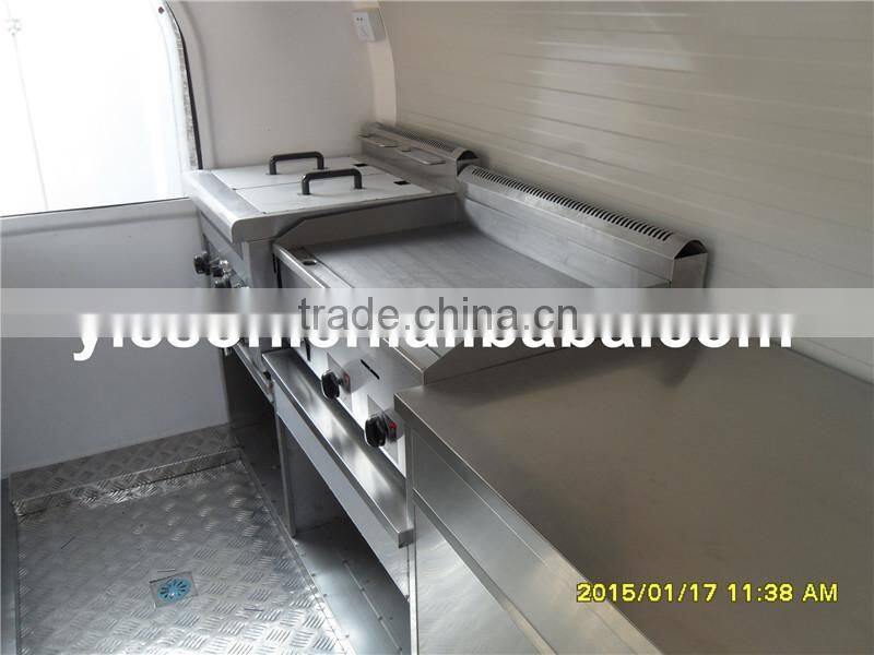 Yieson custom french fries kiosk fast food cart/bbq grill food trailer for sale