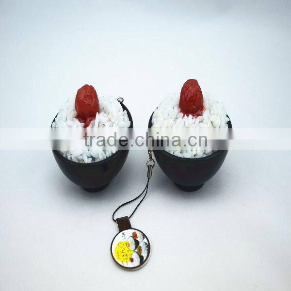 The fake Japanese sushi rice of keychain /Simulation model of food items of fridge magnet