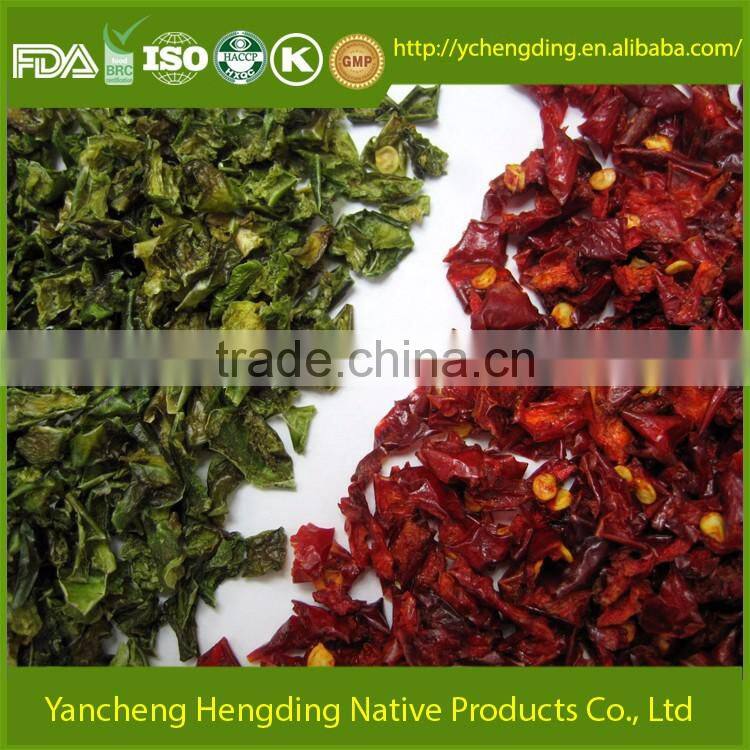 Professional Spices Manufacturer farm green,red bell pepper price for salad, soup
