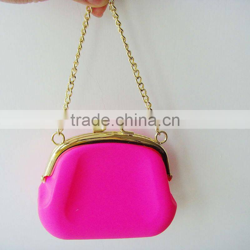 metal chain money purse ladies' silicone money bag varieties shopping money bag