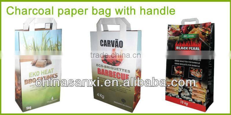 BBQ kraft Charcoal kraft paper bag for 5KG charcoal package