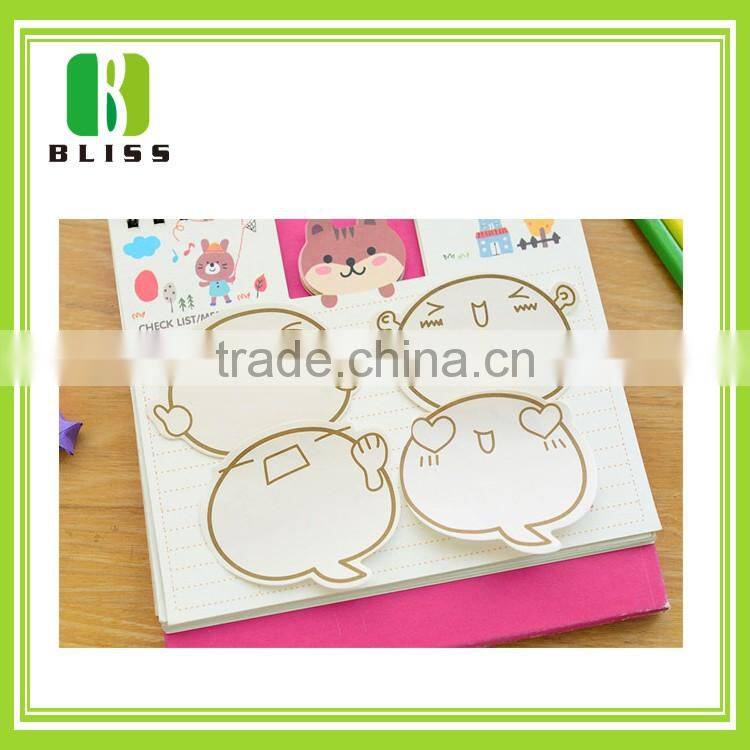 Fashion cute custom design shape sticky note glue for school supply