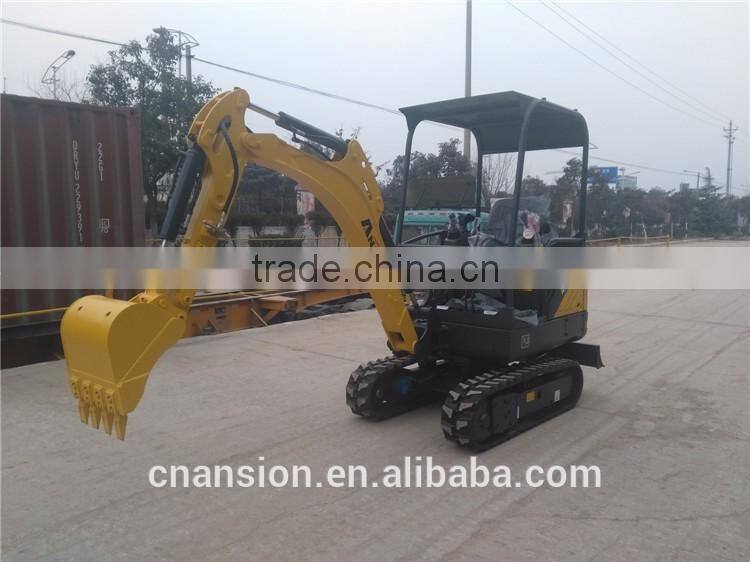 1.8TON 0.04m3 bucket with teeth hydraulic mini excavator machine