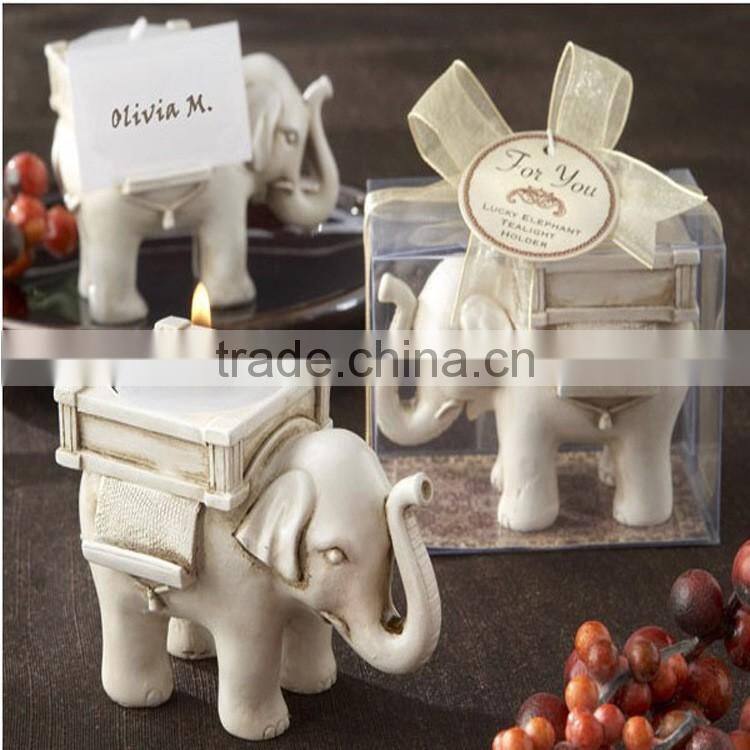 Popular Resin Elephant and bird Tea Light Candle holder as wedding party gifts