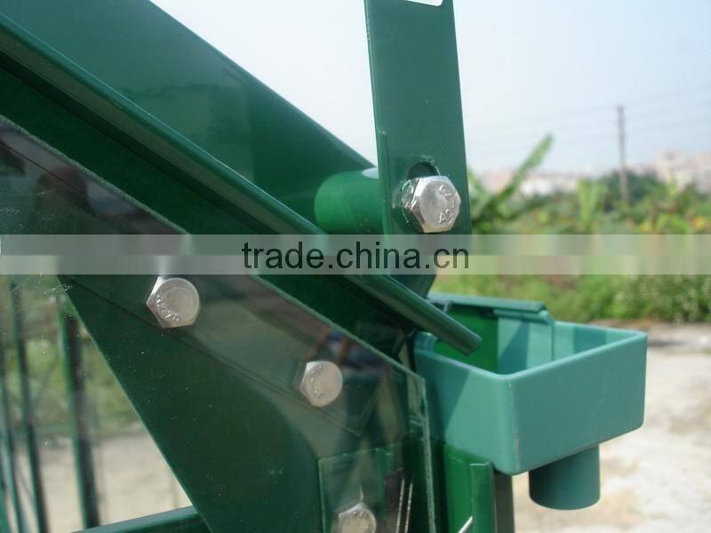 Aluminium spring clips dark green glass greenhouse HX78125G-1