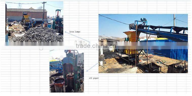 hot selling waste truck/car oil filter element recycling line for crushing and pressing