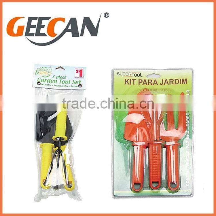 A3 steel material garden tool set,shovel with plastic handle