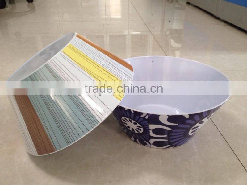 Printed melamine bowl,large