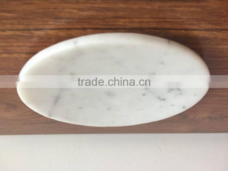 Small White Carrara Marble Salad Bowls