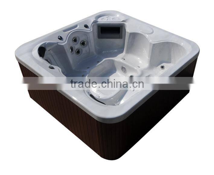 2015 Chinese LED lights for 5 person L312 Lucite Acrylic Outdoor Massage Bathtub