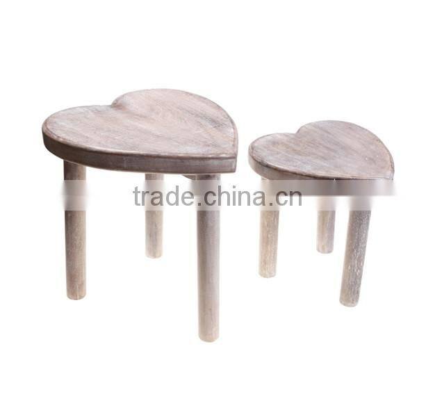 Heart Shape Wooden Stool Customization Design Stool