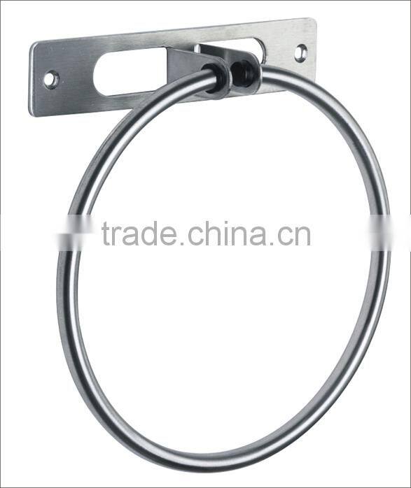 Jiangmen Factory Bathroom Wall Mounted Stainless Steel Towel Ring Chrome