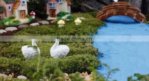 CY309 White Swan moss micro landscape ornaments DIY Decoration for home office